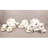 Three patterned tea wares for five people. Comprising of 'Royal Stafford - Broom', 'Royal Standard -