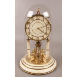 A Kieninger & Obergfell Kundo torsion clock under glass dome. (30cm).