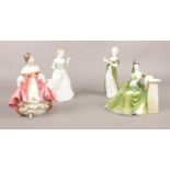 Four Royal Doulton figurines. Veneta HN 2722, Grace HN 3699, Secret Thoughts HN 2382, Southern Belle