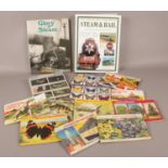 A quantity of mostly cigarette cards. Including Brooke Bond, Grandee, Glory of steam hardback
