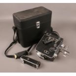 A vintage Paillard Bolex cine camera.