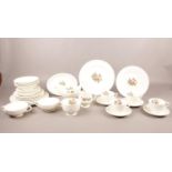 A collection of Wedgwood 'Moss Rose' patterned dinner and tea ware. (34 pieces). Comprising of