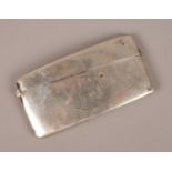 A silver card case. Assayed Birmingham 1909 by William Neale & Son Ltd. 27g.