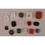 A quantity of assorted seal stones.