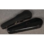 Two violin cases.