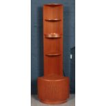 A G-plan teak corner unit. (203cm height 65cm width)