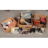 Three boxes of fishing equipment - comprising of a quantity of 'Golden Marlin' fishing line,