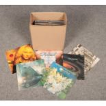 A box of LP records. Includes Erasure, Jethro Tull, Raven etc.