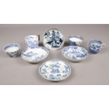 A collection of antique English and Chinese porcelain. Includes late 18th century Lowestoft saucer.