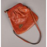 A vintage tan leather The Bridge shoulder bag.