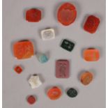 A collection of assorted seal stones.