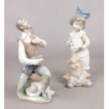 Two Lladro/NAO figures. 'My Lovely Lion' No. 1287 & 'Oration' No. 5357. Sword piece missing on No.