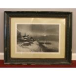 A framed and glazed photogravure print by 'Frithjof Smith-Hald'. H: 34.5cm, W:52.5cm. Condition of