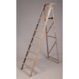 Vintage Wooden 7ft Step Ladders.