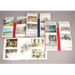 Four albums of colour and monochrome postcards. Includes vintage examples.