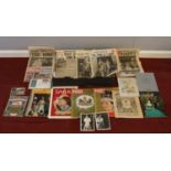 Royal Ephemera - a box of magazines, newspapers, photographs and stamps depicting Royal weddings,