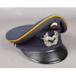 A post war German air force officer's cap with badge. Alkero by Albert Kempf, size 58.