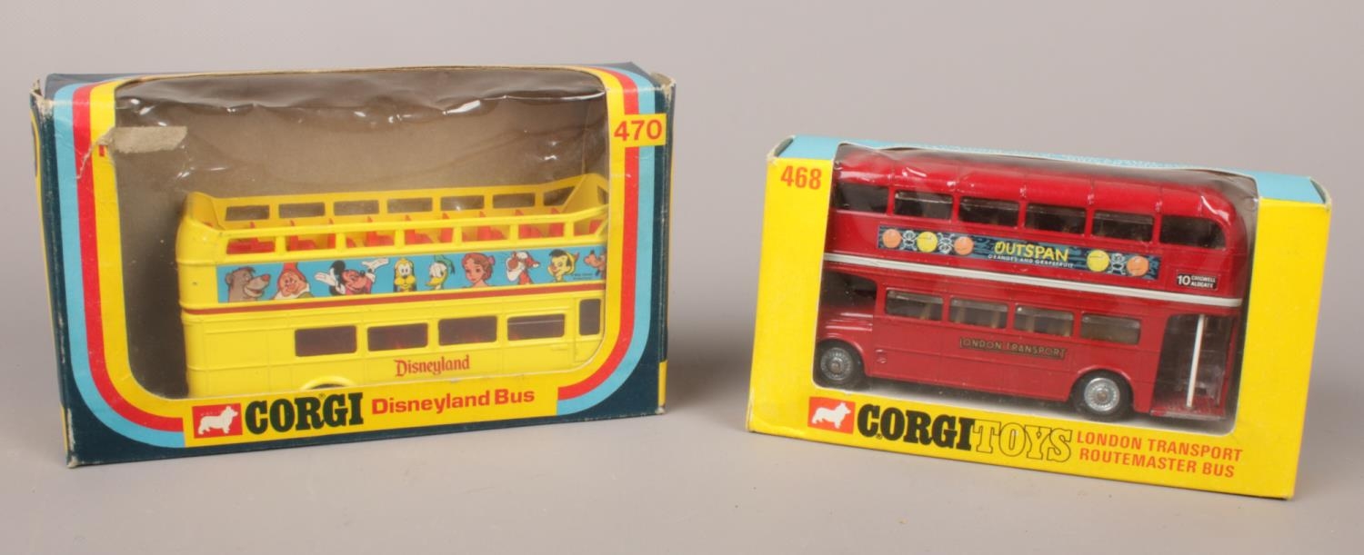 A collection of four boxed Corgi buses - comprising of Silver Jubilee Bus (471), two London - Image 3 of 3