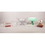 A selection of glassware - comprising of a 'Chippendale Krystol' marked pressed glass trophy bowl