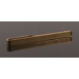 A 9ct gold tie clip. 5.88g.