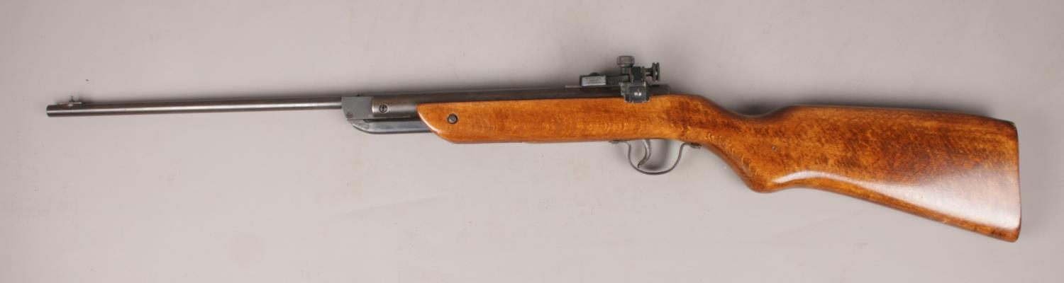 A Milbro G23 break barrel air rifle. CAN NOT POST. Cocks and fires.