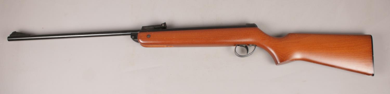 A BSA Meteor .22cal break barrel air rifle. CAN NOT POST. Cocks and fires.