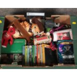 A box of miscellaneous. Includes Doctor Who DVDs, Thomas The Tank books, Puss In Boots etc.