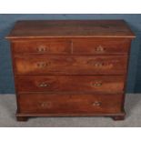 A George III Mahogany Mule Chest - Three dummy drawers over two base drawers. H: 88cm, W:107cm,D: