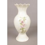 A Belleek ?Diane? Floral Vase in cream/ivory bone china. Printed stamp on base ?Belleek, Ireland?