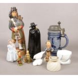 A group of ceramics. Includes Wade, Coalport Comet, Royal Doulton etc.