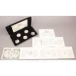 A Royal Australian Mint The Explorers 1993 Masterpieces in silver coin set.