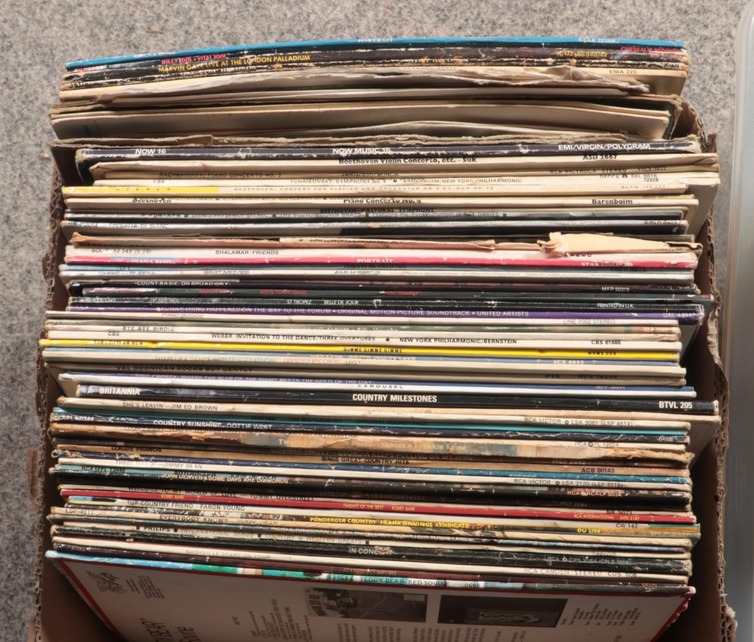 A box of mainly LP records. Also includes pop singles, not in sleeves. - Image 4 of 4