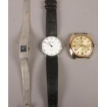 Three vintage mechanical wrist watches- to include a gents '21 Jewel Rotary automatic', a gents '
