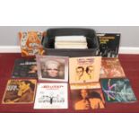 A box of vinyl records - comprising of approx. seventy records of Jazz, Swing and Big band music.