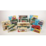 A collection of fourteen boxed Corgi die cast classic buses - comprising of Bedford Val 35304 (