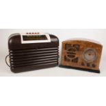 A selection of two radios - to include a 'Bush' type DAC 10 brown Bakelite radio & a modern '