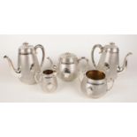 A collection of good quality Elkington silverplate teawares. Including teapot, coffee pots, sugar