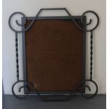 A modern wrought iron frame.