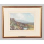Frederick John Widgery 1861-1942, gilt framed watercolour entitle Hay Tor Dartmoor. 25cm x 36cm