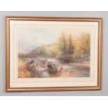 Frederick John Widgery 1861-1942, gilt framed river landscape Signed. 45cm x 68cm