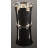 A silver beaker by Asprey & Co Ltd. Assayed London 1971. Height 8.5cm.