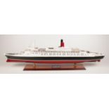 A 1:300 scale model of the ocean liner Queen Elizabeth 2/QE2.