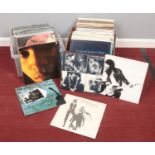 Two boxes of vinyl LP records. The Rolling Stones, Bruce Springsteen, Roy Orbinson & friends,
