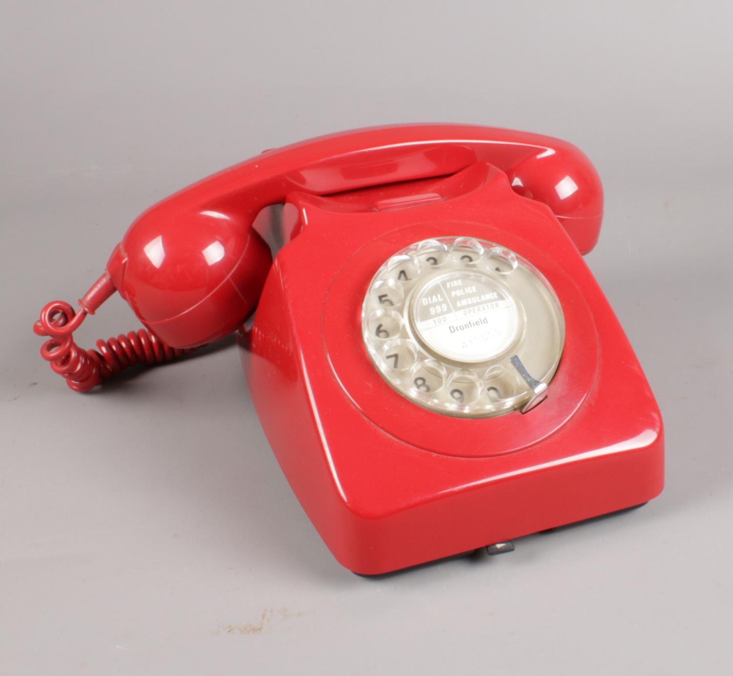 A 1970's Red telephone. No 746F.