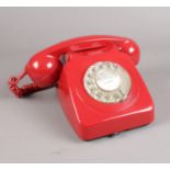 A 1970's Red telephone. No 746F.