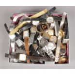 A box of wristwatches. Includes quartz, manual and automatic examples.