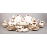 A collection of Royal Albert Old Country Roses bone china teawares. (approximately 47 pieces).