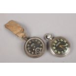 Two military style pocket watches. Ingersoll Radiolite and one other.