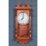 A Timemaster Wooden Westminster Chime Wall Clock. H:64cm, W:26cm. Condition - Good, will require