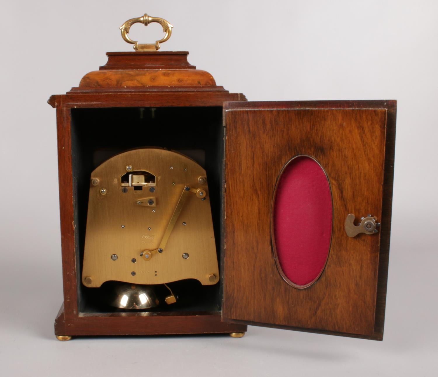 A Tempus Fugit Rosewood mantle clock. with Elliott London movement (with key) (30cm height) - Image 2 of 2